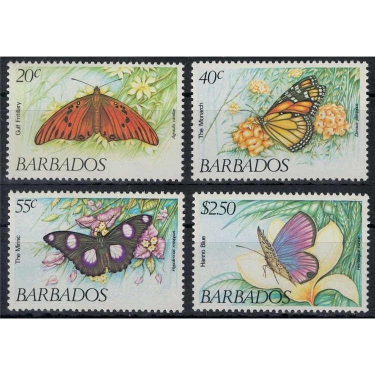 BARBADOS 1983 Fauna, butterflies 4v MNH**