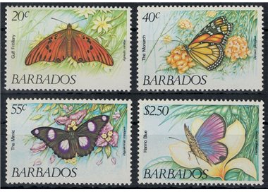BARBADOS 1983 Fauna, butterflies 4v MNH**