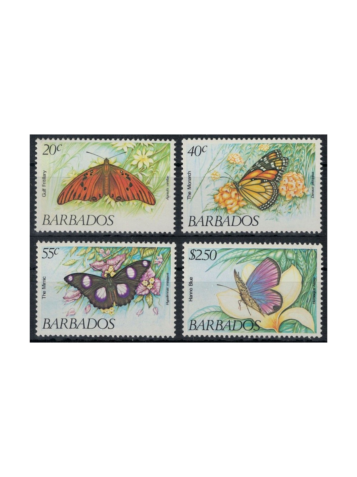 BARBADOS 1983 Fauna, butterflies 4v MNH**