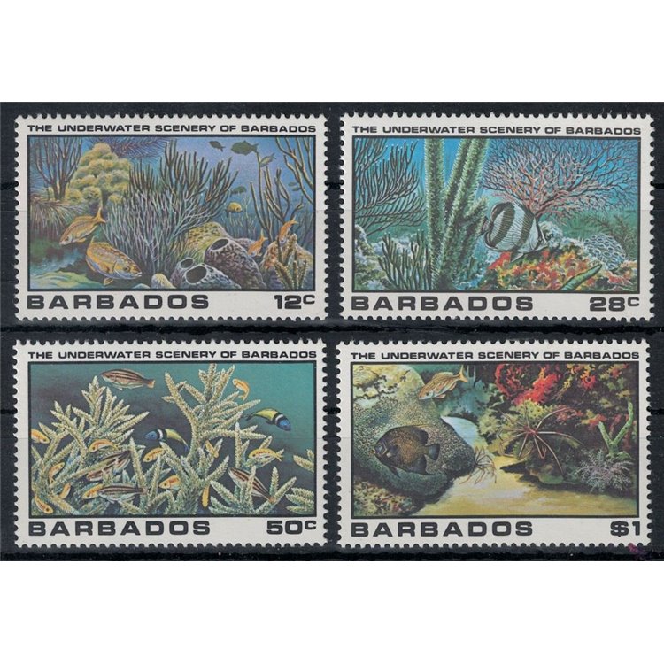 BARBADOS 1980 Fauna marina 4v MNH**