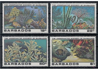 BARBADOS 1980 Marine fauna 4v MNH**