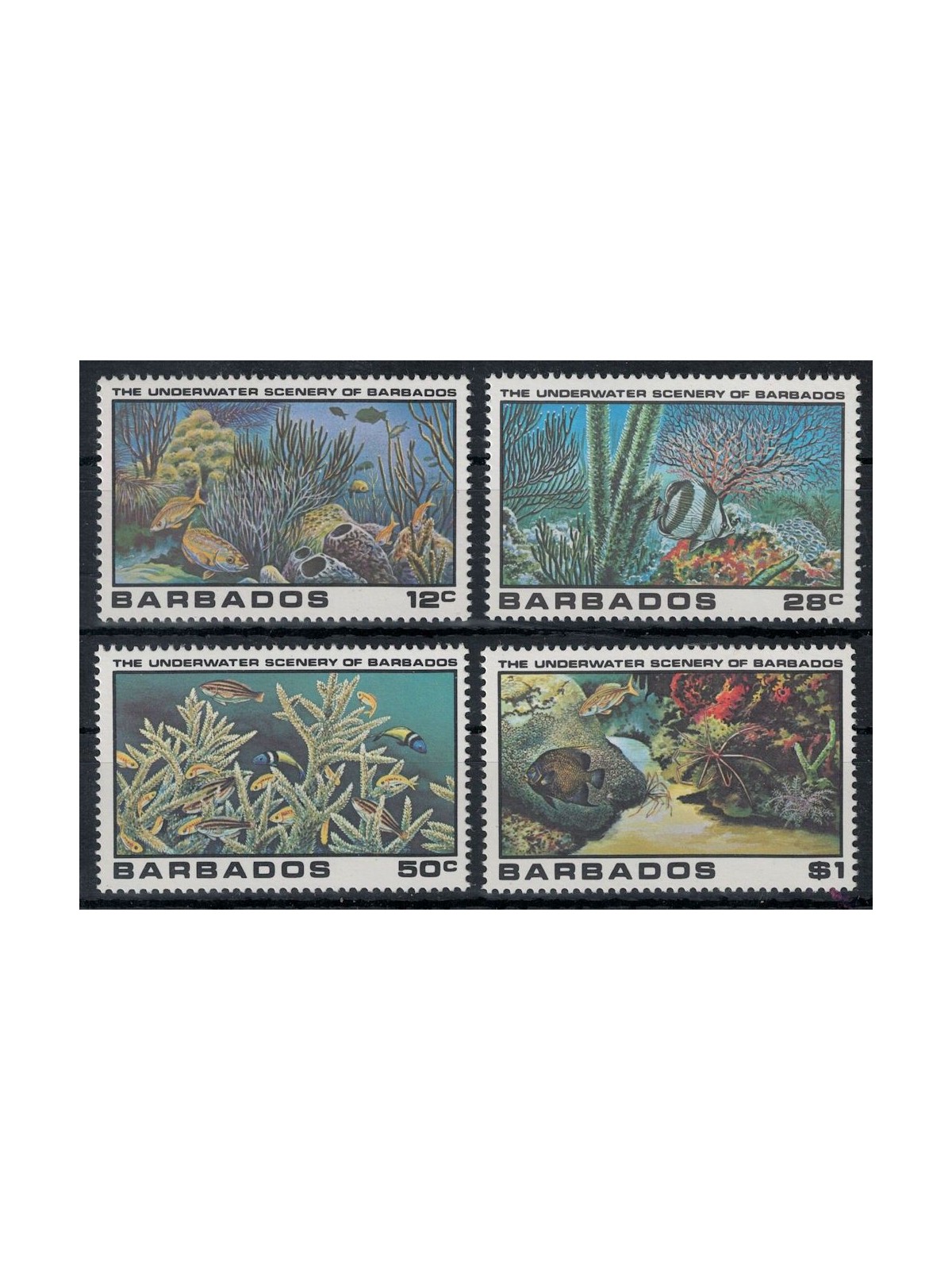 BARBADOS 1980 Fauna marina 4v MNH**