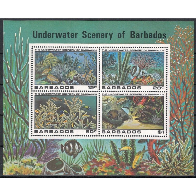 BARBADOS 1980 Marine fauna s/s MNH**