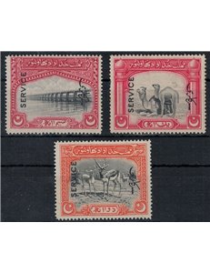 BAHAWALPUR 1945 Service 3v MNH**