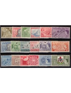 BERMUDA 1953-58 Serie ordinaria 18v MNH**