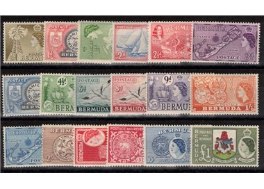 BERMUDA 1953-58 Serie ordinaria 18v MNH**