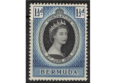 BERMUDA 1953 Incoronazione Elisabetta II MNH**