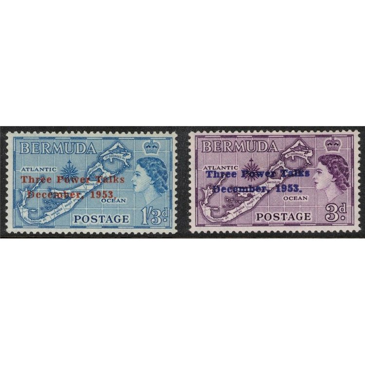 BERMUDA 1953 Three Power Talks 2v MNH**