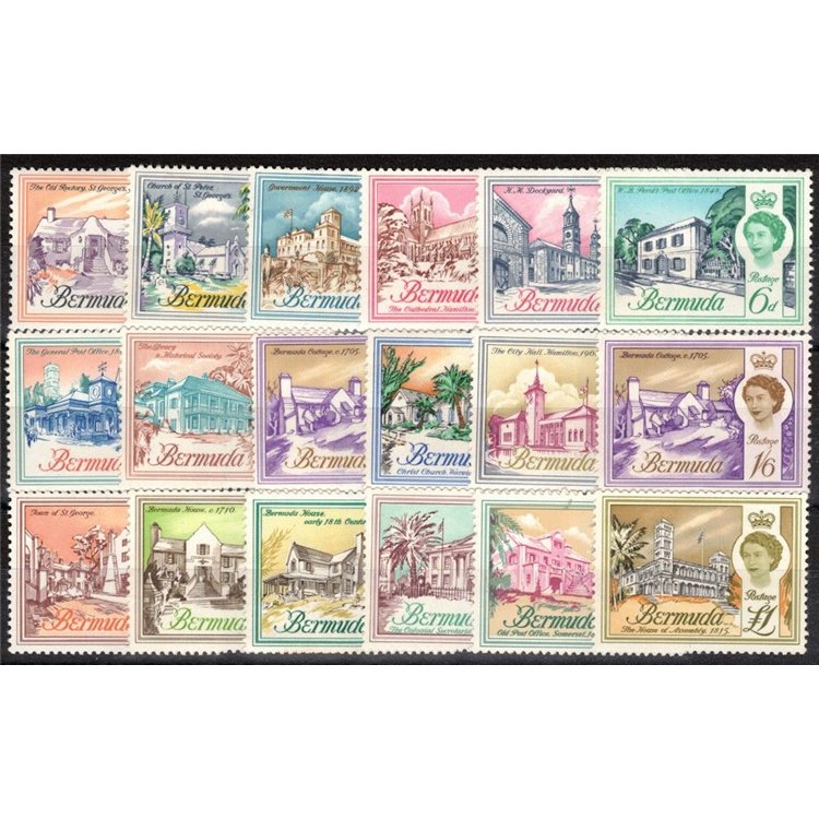 BERMUDA 1962-66 Serie ordinaria 18v MNH**