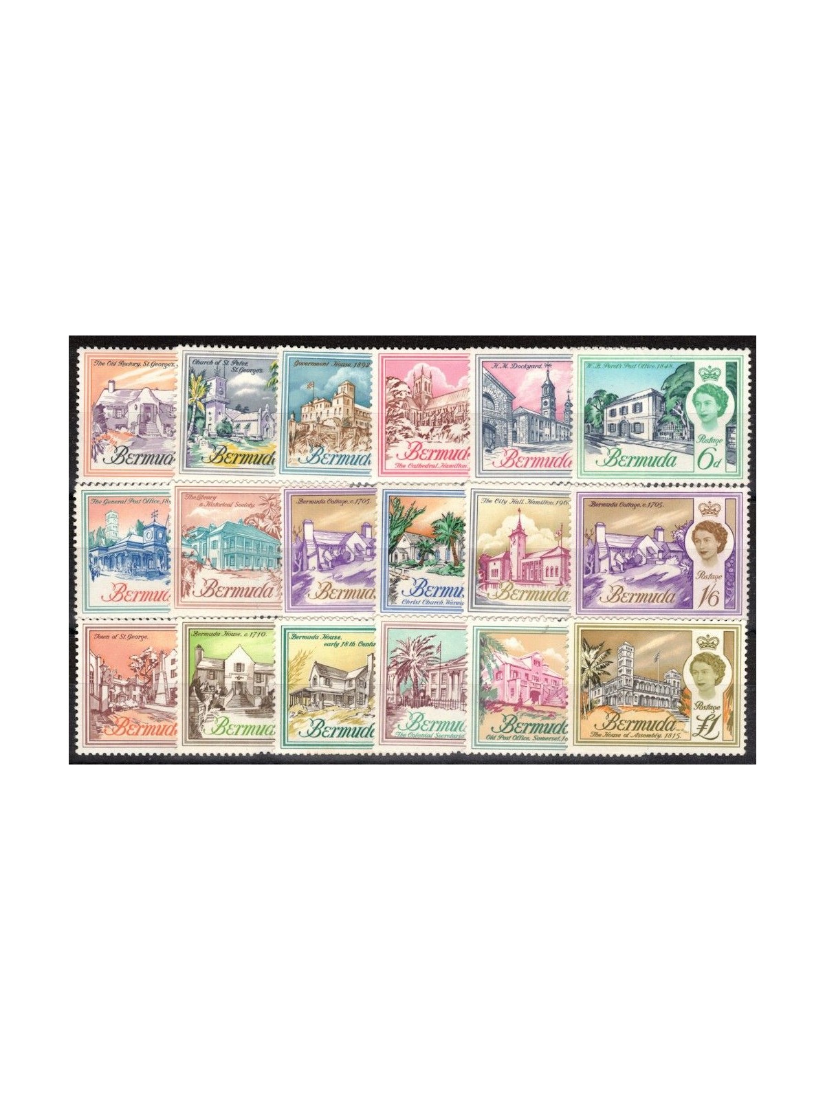 BERMUDA 1962-66 Ordinary series 18v MNH**
