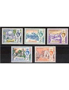 BERMUDA 1966-69 Ordinary series 5v MNH**