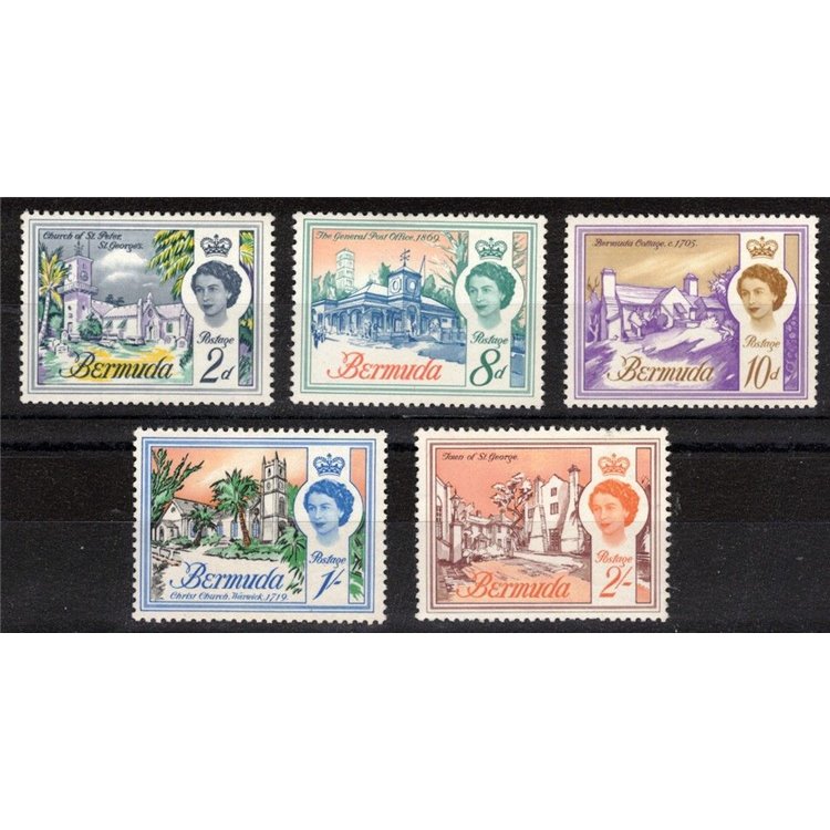 BERMUDA 1966-69 Serie ordinaria 5v MNH**