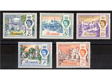 BERMUDA 1966-69 Serie ordinaria 5v MNH**