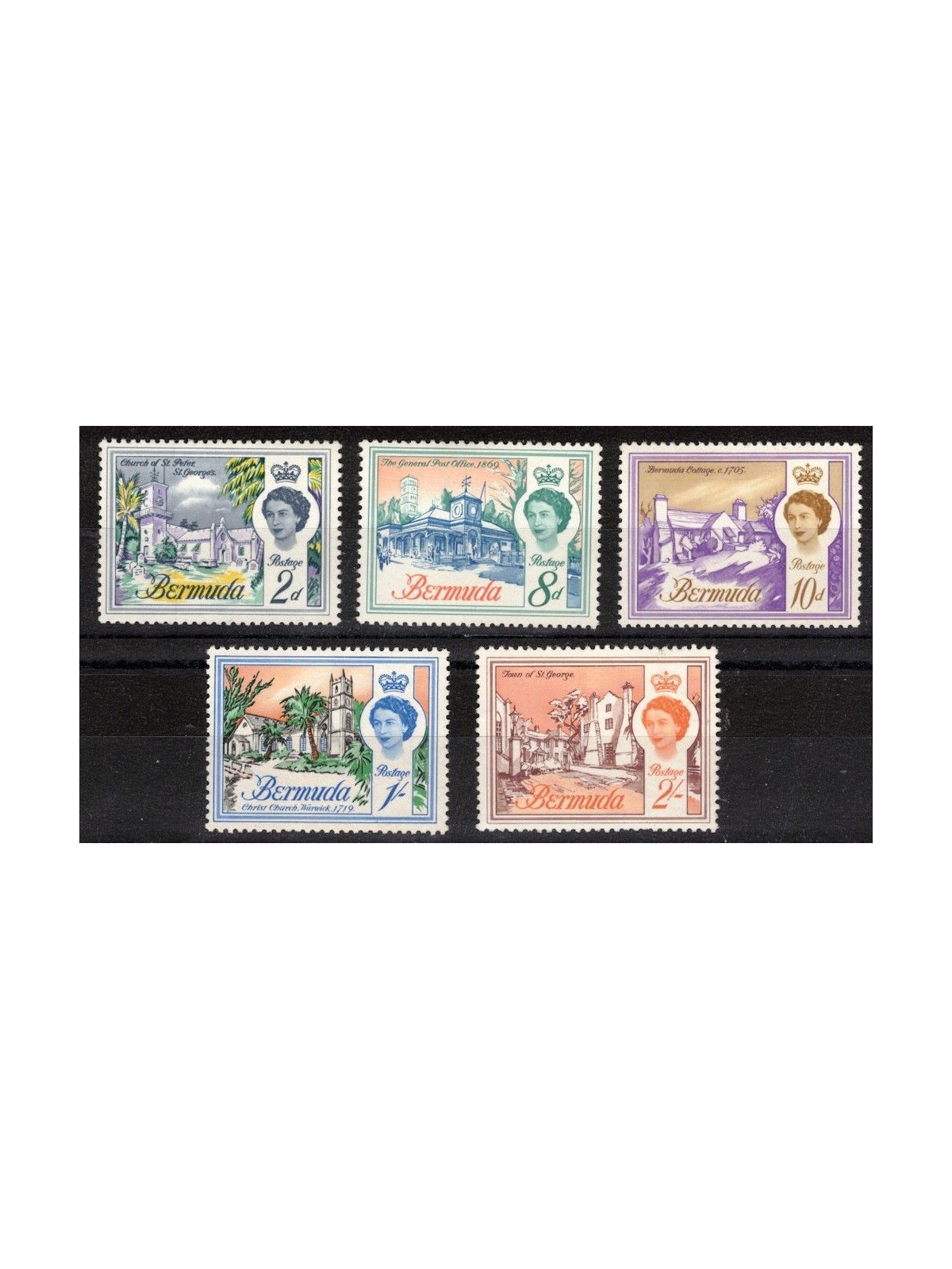 BERMUDA 1966-69 Serie ordinaria 5v MNH**