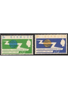 BERMUDA 1965 Centenario UIT 2v MNH**