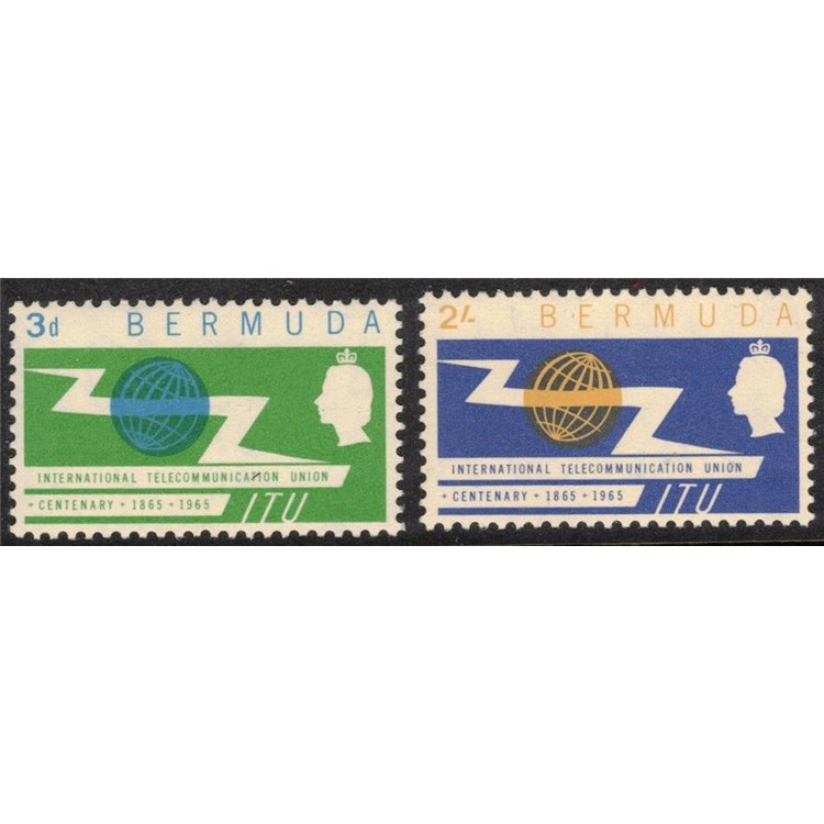 BERMUDA 1965 Centenary UIT 2v MNH**