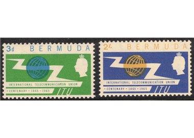 BERMUDA 1965 Centenario UIT 2v MNH**