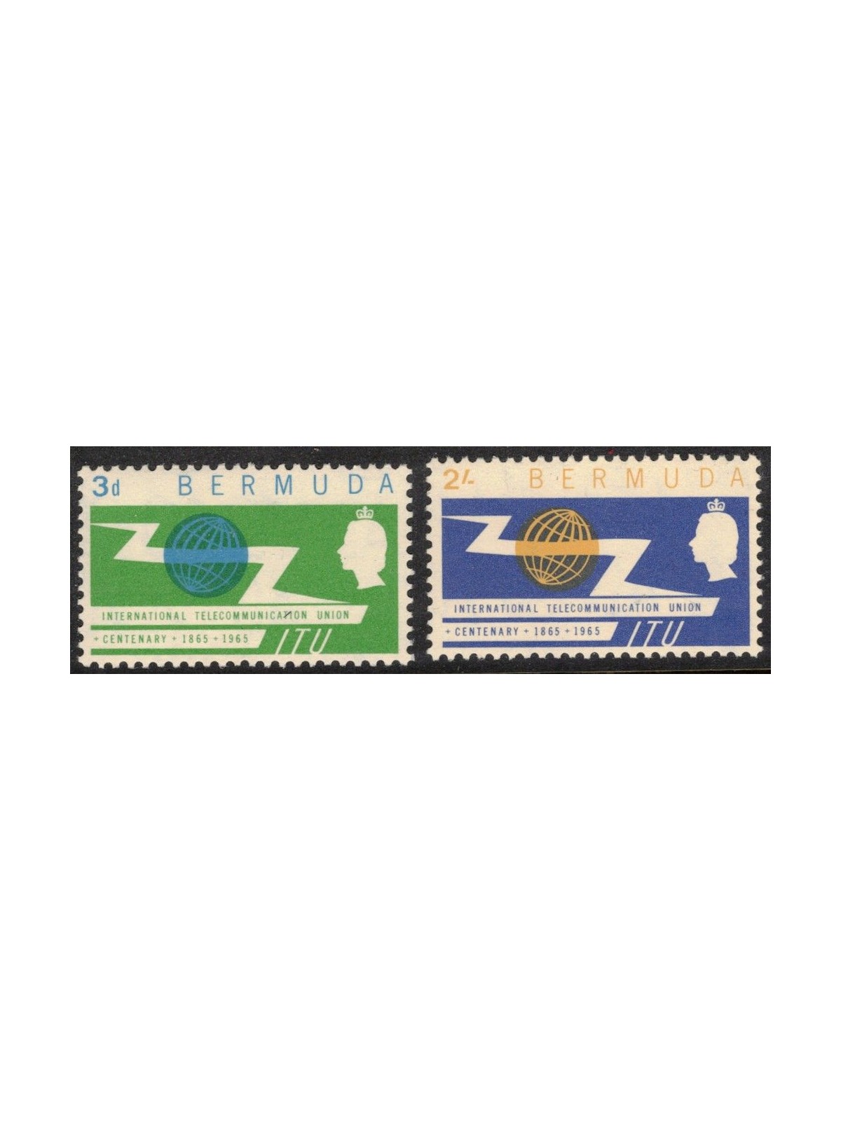 BERMUDA 1965 Centenario UIT 2v MNH**
