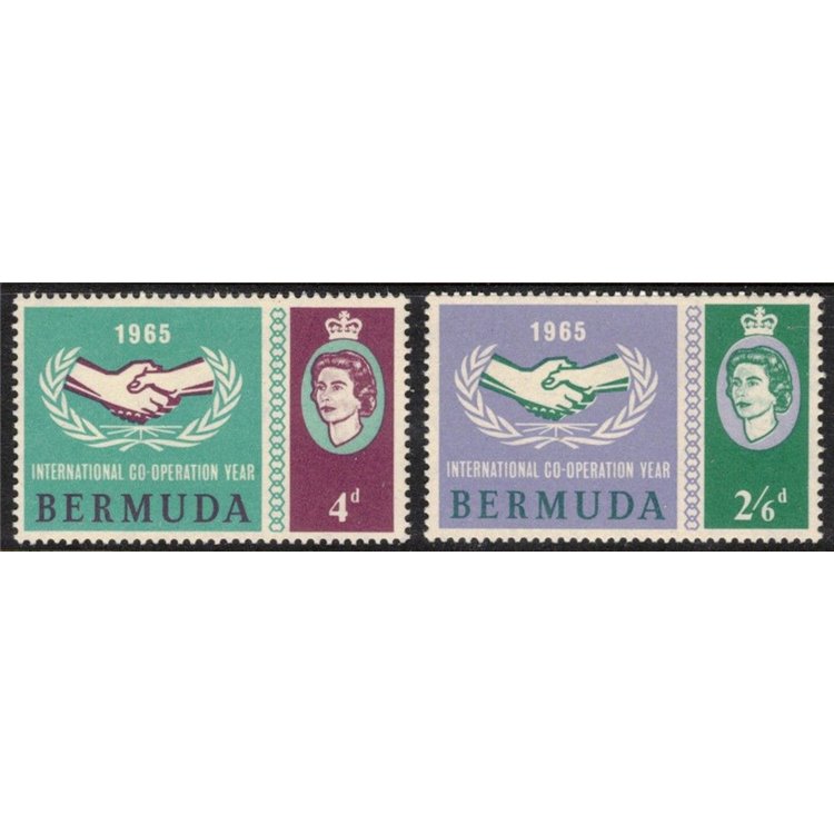 BERMUDA 1965 Cooperation and United Nations 2v MNH**