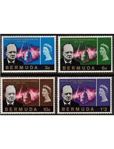 BERMUDA 1966 Winston Churchill 4v MNH**