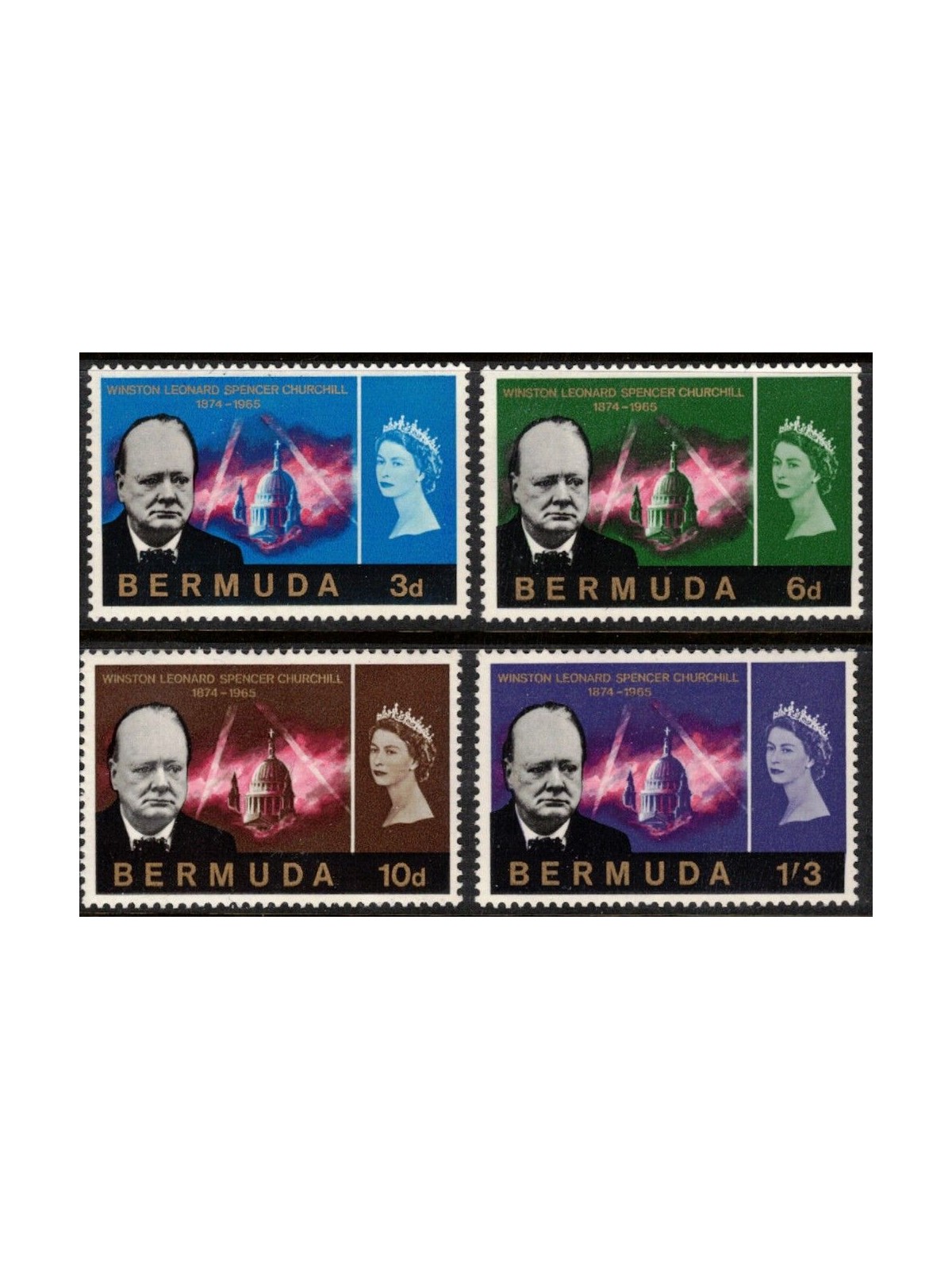 BERMUDA 1966 Winston Churchill 4v MNH**