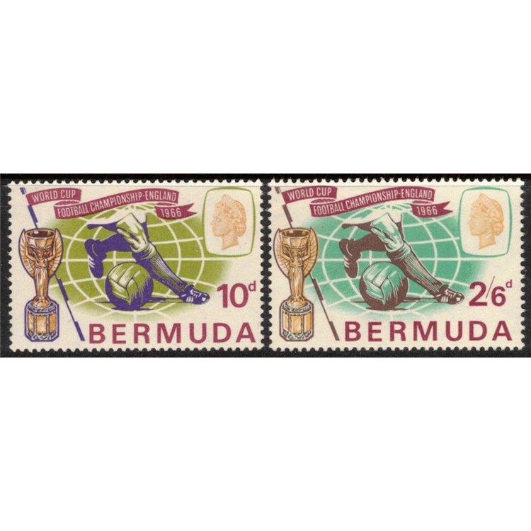 BERMUDA 1966 World Cup 2v MNH**