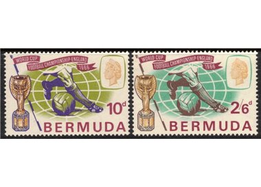 BERMUDA 1966 Coppa del Mondo di Calcio 2v MNH**