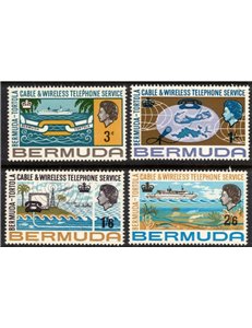 BERMUDA 1967 Telecomunicazioni con Tortola 4v MNH**