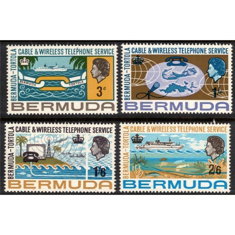 BERMUDA 1967 Telecommunications with Tortola 4v MNH**