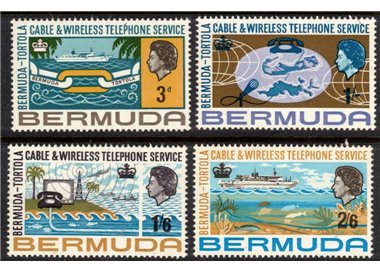 BERMUDA 1967 Telecomunicazioni con Tortola 4v MNH**
