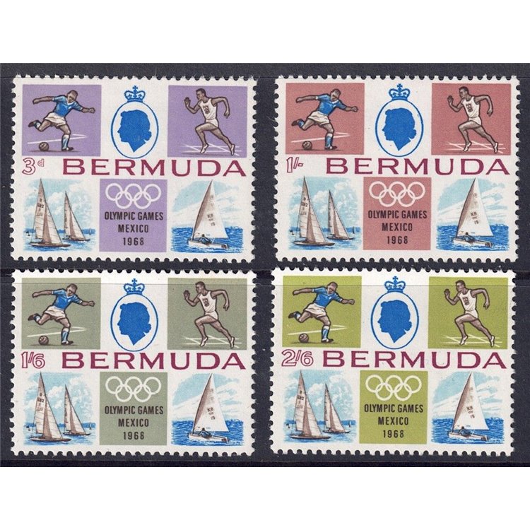 BERMUDA 1968 Giochi Olimpici 4v MNH**