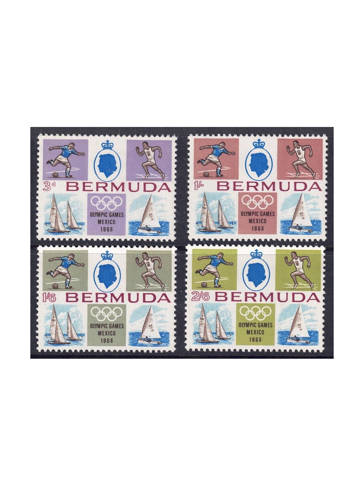 BERMUDA 1968 Giochi Olimpici 4v MNH**