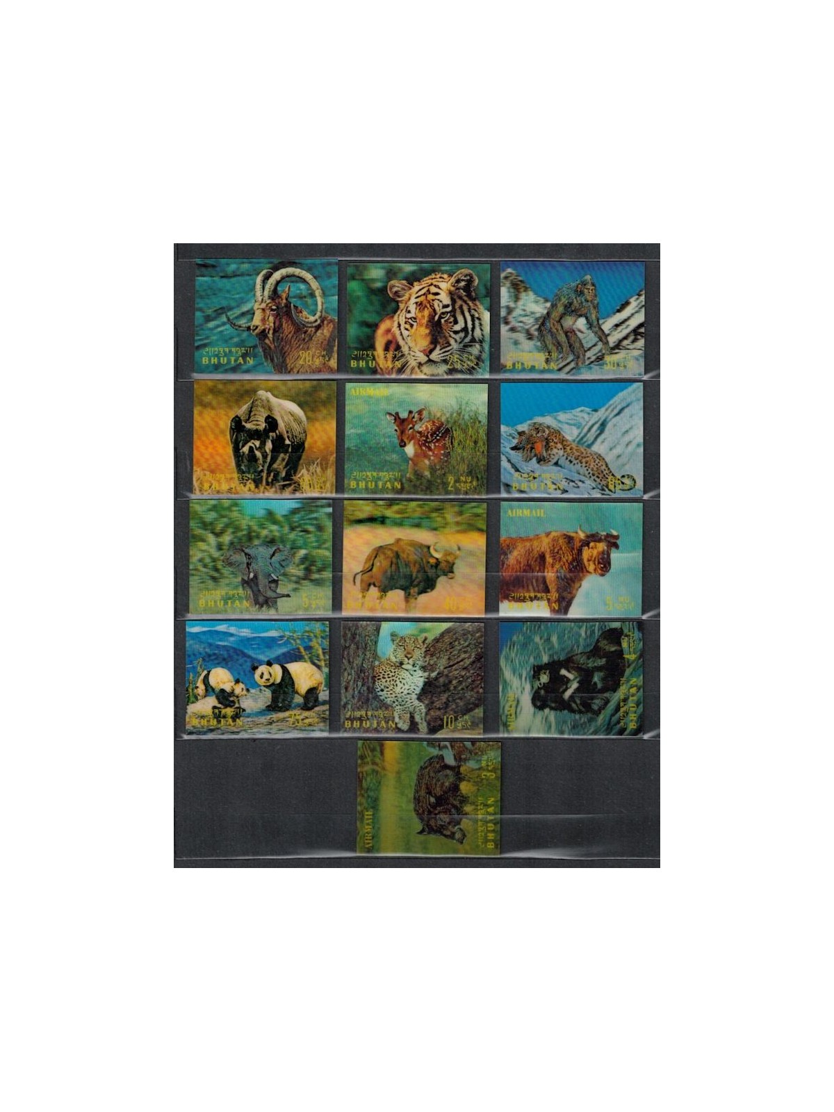 BHUTAN 1970 Wild animals 13v MNH**