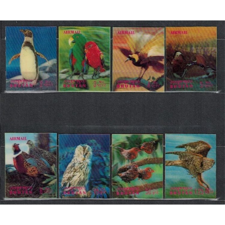 BHUTAN 1969 Birds 8v MNH**