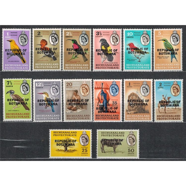BOTSWANA 1966 Ordinary series, birds 14v MNH**
