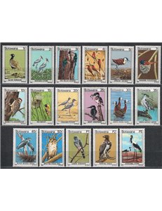 BOTSWANA 1978 Ordinary series, birds 17v MNH**