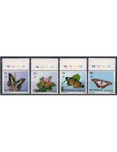 BOTSWANA 1984 Natale, farfalle 4v MNH**