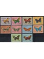 BOLIVIA 1970 Butterflies 10 v