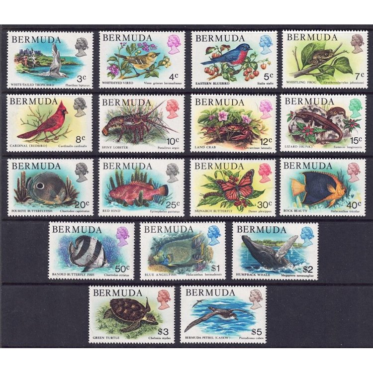 BERMUDA 1978-79 Fauna, animals 17v MNH**