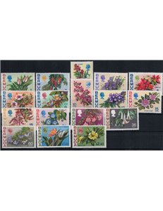 BERMUDA 1970 Ordinary series (flowers) 17v MNH**