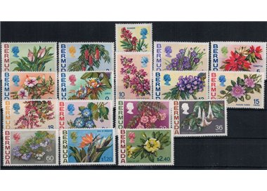 BERMUDA 1970 Ordinary series (flowers) 17v MNH**