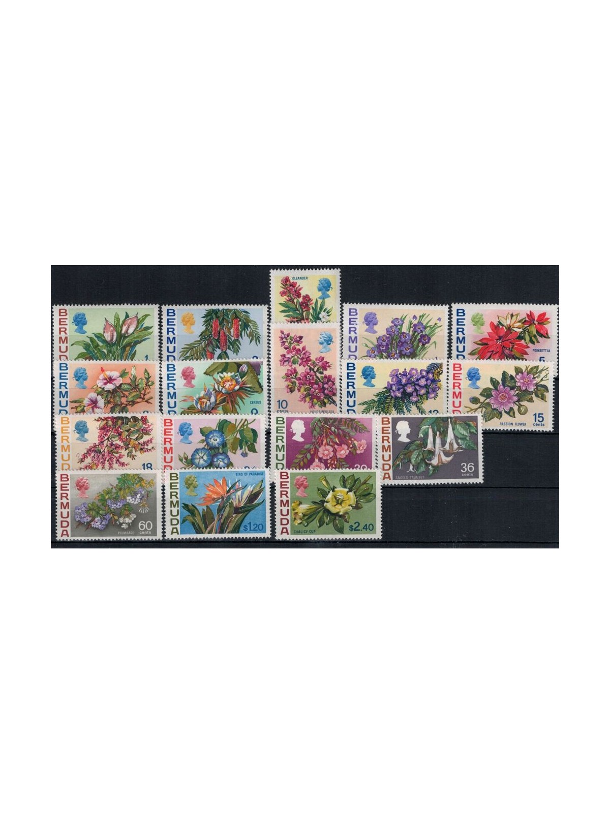 BERMUDA 1970 Ordinary series (flowers) 17v MNH**