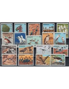 BOTSWANA 1982 Ordinary series, birds 18v MNH**