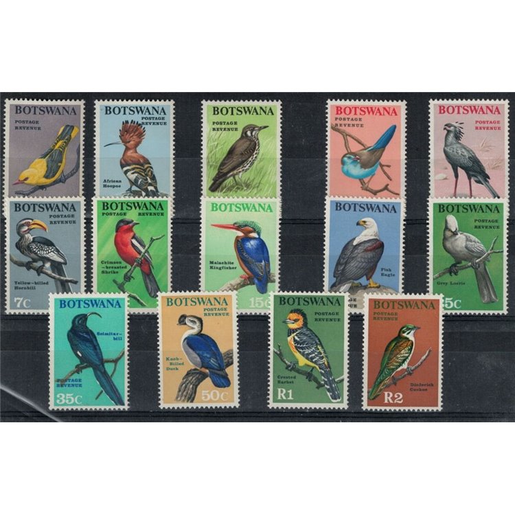 BOTSWANA 1967 Ordinary series, birds 14v MNH**