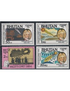 BHUTAN 1986 Cometa di Halley (I) 4v MNH**