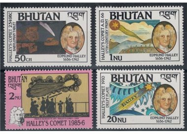 BHUTAN 1986 Halley's Comet (I) 4v MNH**