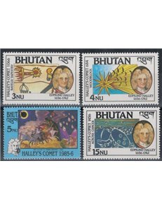 BHUTAN 1986 Halley's Comet (II) 4v MNH**
