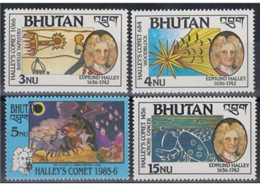 BHUTAN 1986 Halley's Comet (II) 4v MNH**