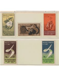 BRAZIL 1953 Sao Paulo 5v MNH**