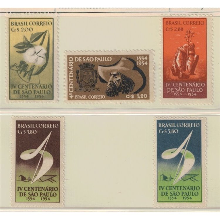 BRAZIL 1953 Sao Paulo 5v MNH**